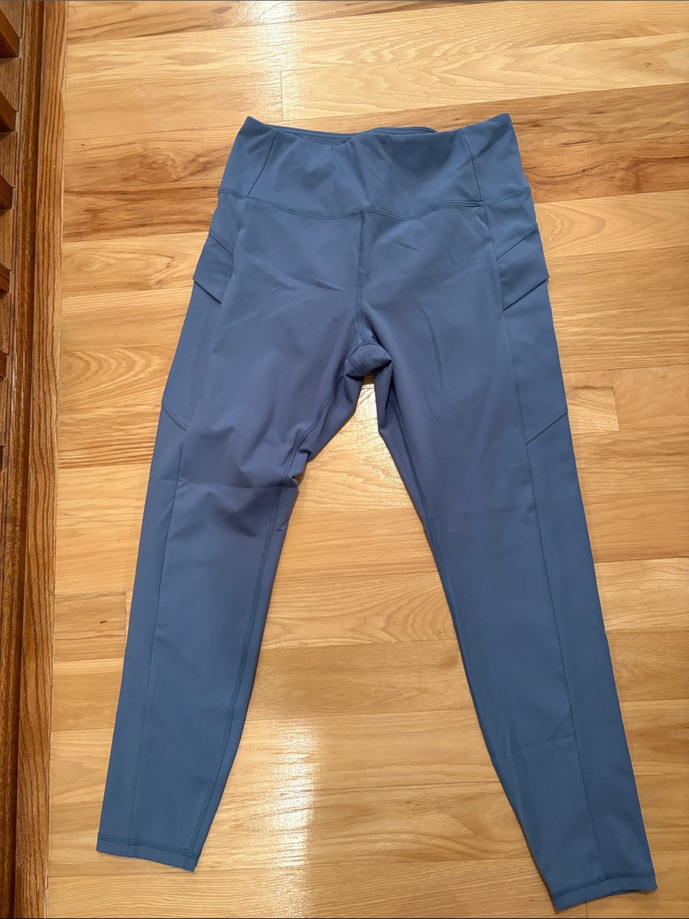 Avalanche Slate Blue Girls' High-Rise Leggings with Side Pockets